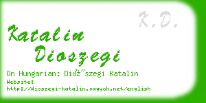 katalin dioszegi business card