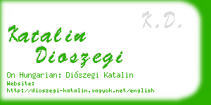 katalin dioszegi business card